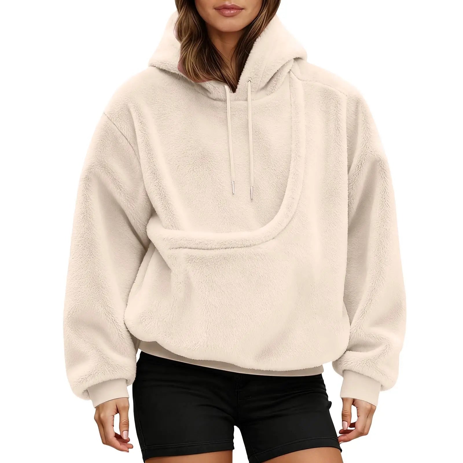 Unisex Pet Carrier Hoodie Cat Dog Bag Long Sleeve Sweatshirt Multiple Colors Plush Daily Wear Fashion Accessory